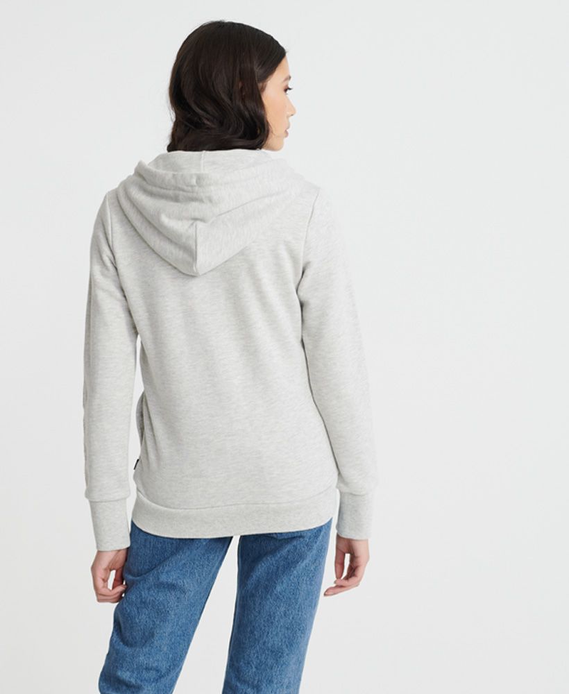 Superdry Embroidered Serif Loopback Zip Hoodie