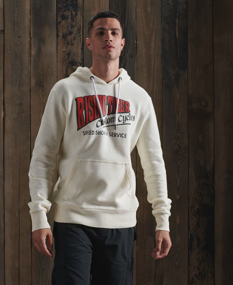 The Rising Sun hoodie features beautiful Japanese inspired prints, and is finished with a soft fleece lining so you can look and feel good at the same time.Slim fit – designed to fit closer to the body for a more tailored lookFleece LiningDrawstring hoodRibbed cuffs and hemFront pouch pocketPrinted graphicSignature logo patch