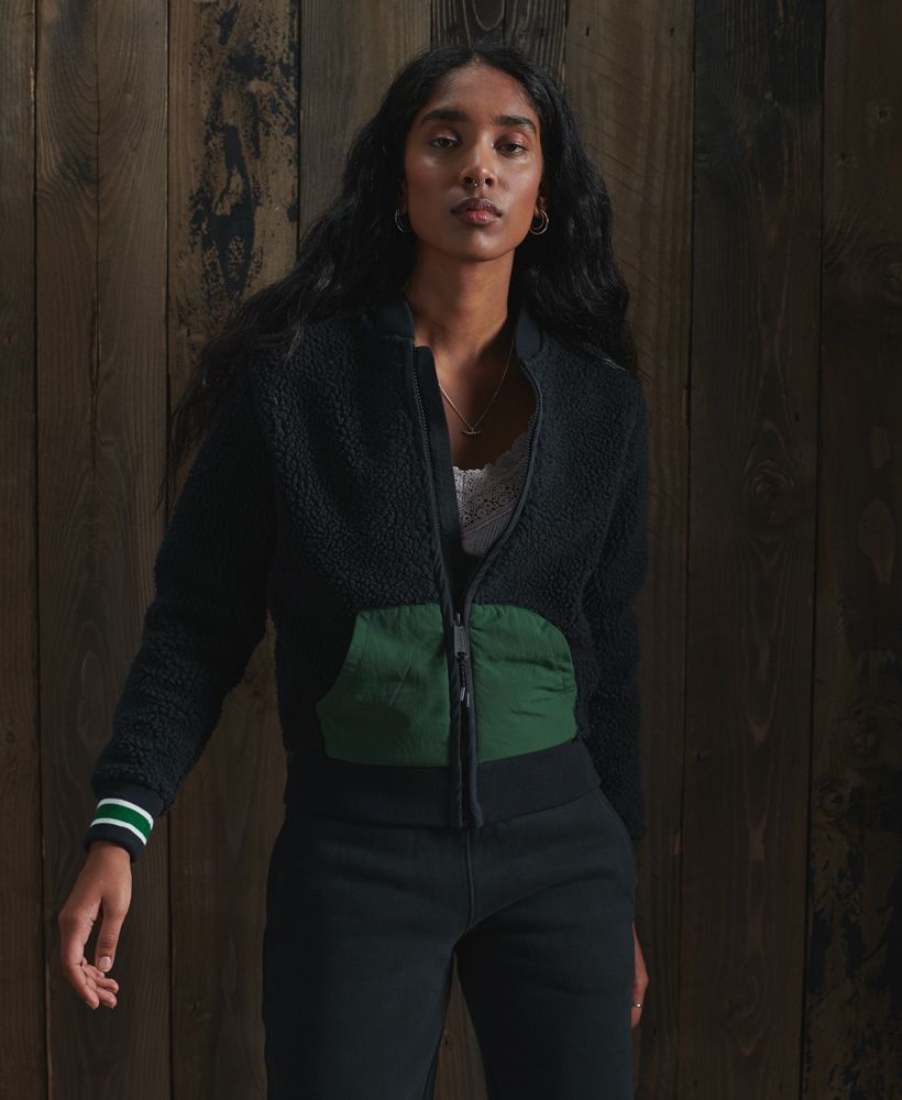 Get the prep look with the Storm preppy bomber jacket. Featuring a main zip fastening, two pouch pockets and a ribbed collar cuffs and hem. Finished with an applique badge on the sleeve and a fleece lining to keep you warm.Slim fit – designed to fit closer to the body for a more tailored lookMain zip fasteningTwo pouch pocketsRibbed collar, cuffs and hemApplique badgeStriped detailingFleece lining