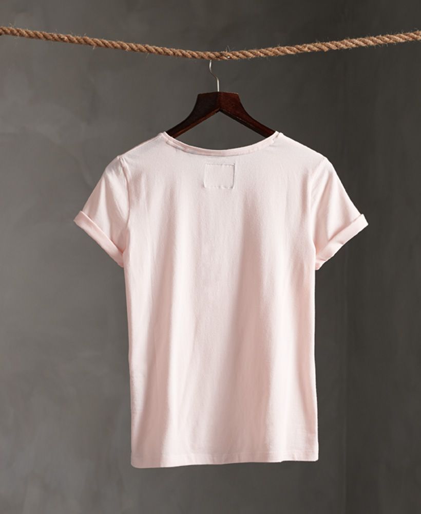 Superdry women's Alice lounge T-shirt. This short sleeve tee features a Superdry Embroidered logo across the chest and a Superdry logo tab to the hemline.