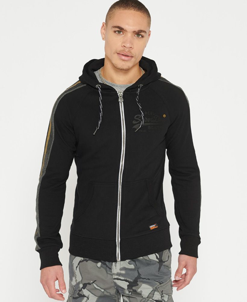 Show your Superdry pride with the Vintage Logo 1st Lightweight zip hoodie, featuring textured branding throughout, and a lightweight loopback lining.Zip fasteningDrawstring hoodRibbed cuffs and hemTwo pocketsLoopback liningTextured graphicsSignature logo patch
