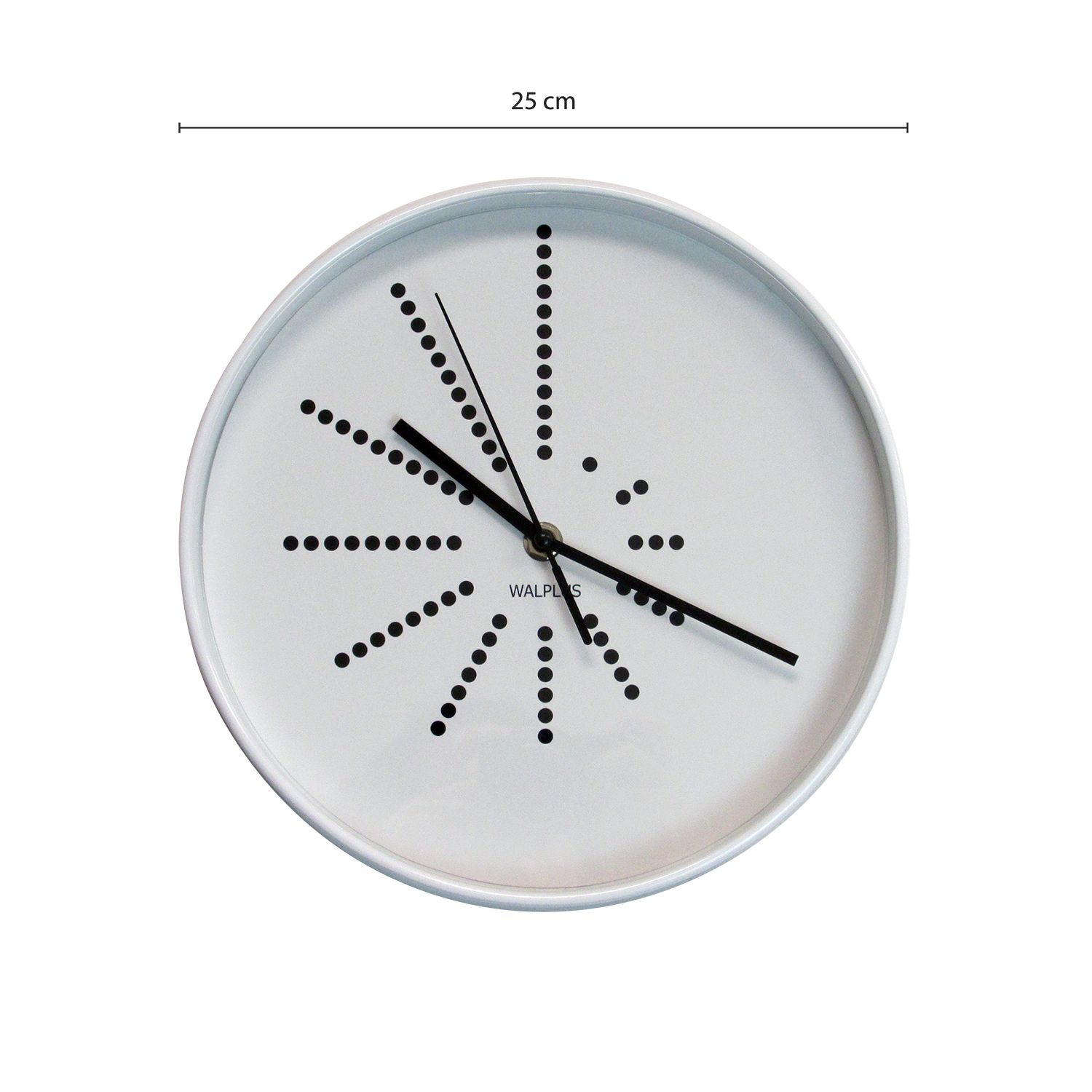 WC2119 - White Walplus Clock Minimalistic Dots Design
