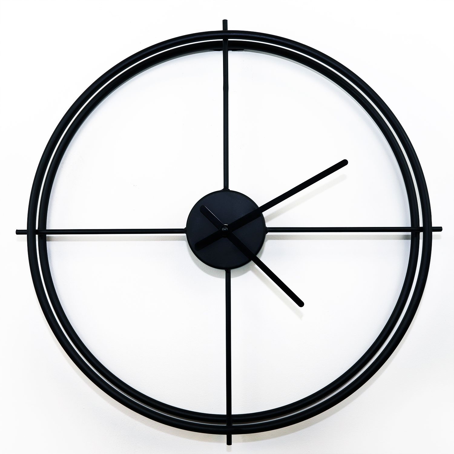 WC2138 - Larry's Minimalist 50cm Iron Wall Clock (Black)