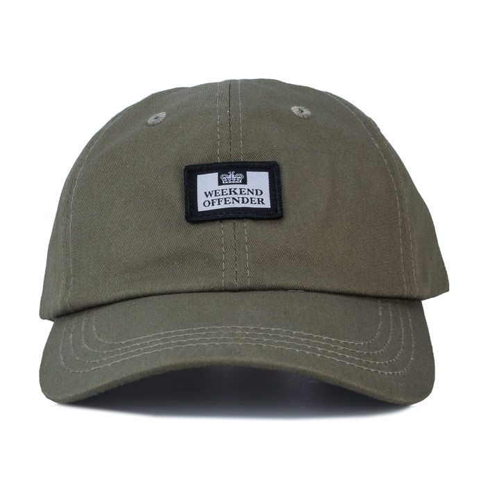 Mens Weekend Offender Alma Baseball Cap in khaki.<BR><BR>- Six-panel construction.<BR>- Curved brim.<BR>- Embroidered eyelets for ventilation.<BR>- Adjustable clasp closure.<BR>- Weekend Offender woven brand patch to front.<BR>- Shell: 100% Cotton.  Machine washable.<BR>- Ref: WOSCAP02