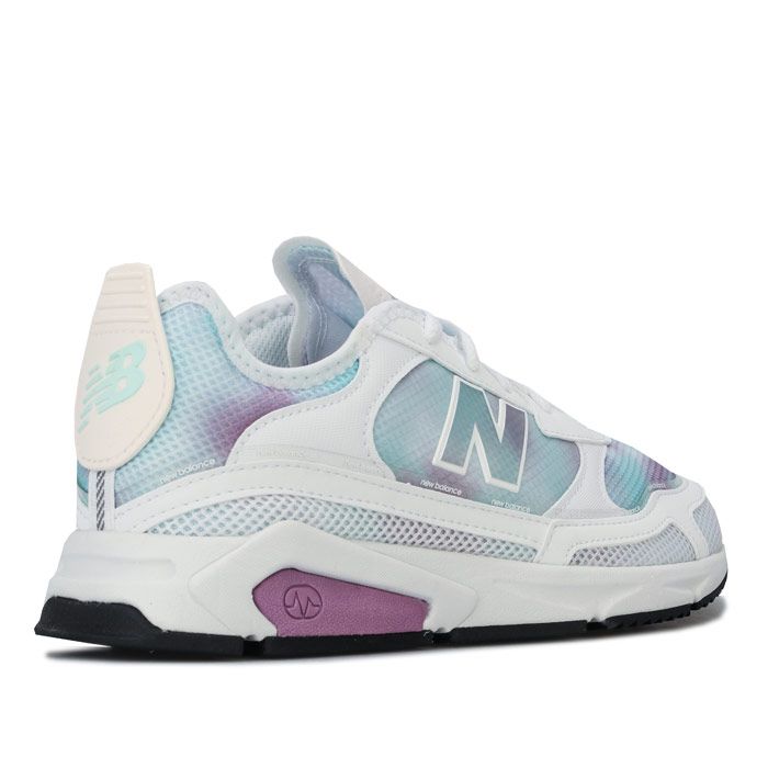 Womens New Balance X Racer Trainers in white - canyon violet.<BR><BR>- Mesh upper with synthetic overlays.<BR>- Lace up fastening.<BR>- Padded collar.<BR>- Comfortable textile lining.<BR>- Removable cushioned sockliner.<BR>- Premium ABZORB dual-density midsole absorbs impact through a combination of cushioning and compression resistance.<BR>- New Balance branding at tongue  side and heel.<BR>- Grippy rubber outsole.<BR>- Textile and synthetic upper  Textile lining  Synthetic sole.<BR>- Ref: WSXRCRU
