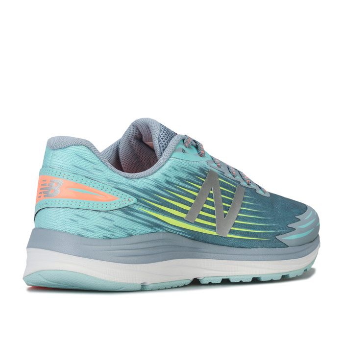 Womens New Balance Synact Running Shoes in light slate - bali blue - ginger pink.<BR><BR>- Breathable air mesh upper with synthetic overlays.<BR>- Lace up fastening.<BR>- Padded collar and tongue.<BR>- Comfortable textile lining.<BR>- Removable Response 2.0 cushioned performance sockliner.<BR>- ACTEVA midsole cushioning offers versatile  flexible support.<BR>- New Balance branding at tongue  side and heel.<BR>- Durable Ndurance rubber outsole.<BR>- Textile and synthetic upper  Textile lining  Synthetic sole.<BR>- Ref: WSYNCS1