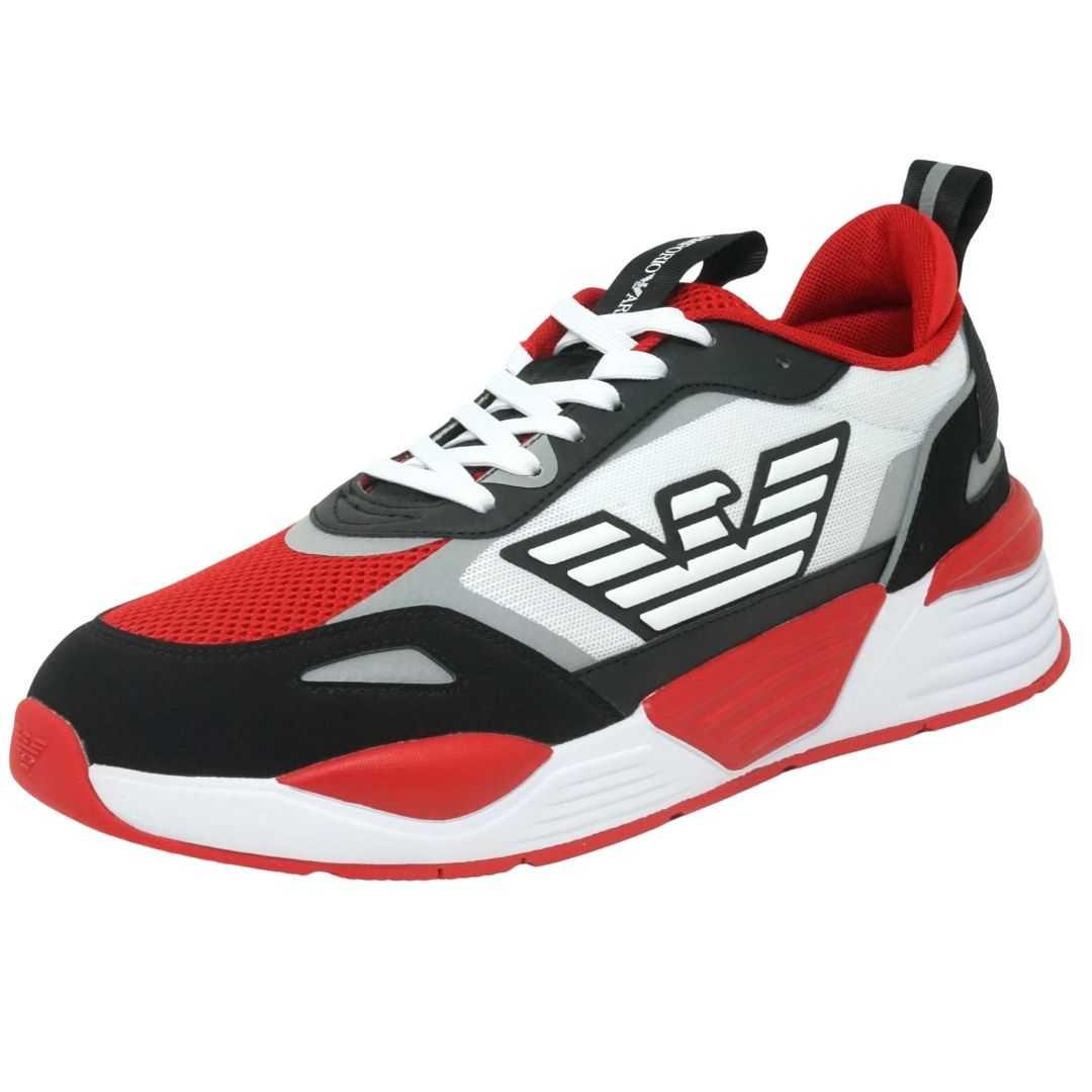 black red sneakers
