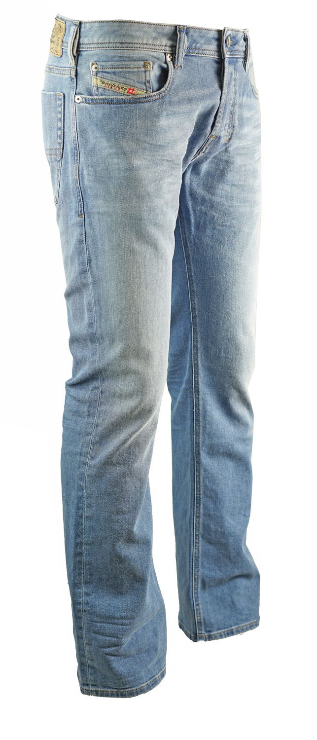 Diesel Zatiny R4MR8 Jeans. Diesel Zatiny Bootcut Jeans. Button Fly. 93% Cotton, 5% Polyester, 2% Elastane. Grey Brand Embossed Waistband Badge. Style - Zatiny R4MR8