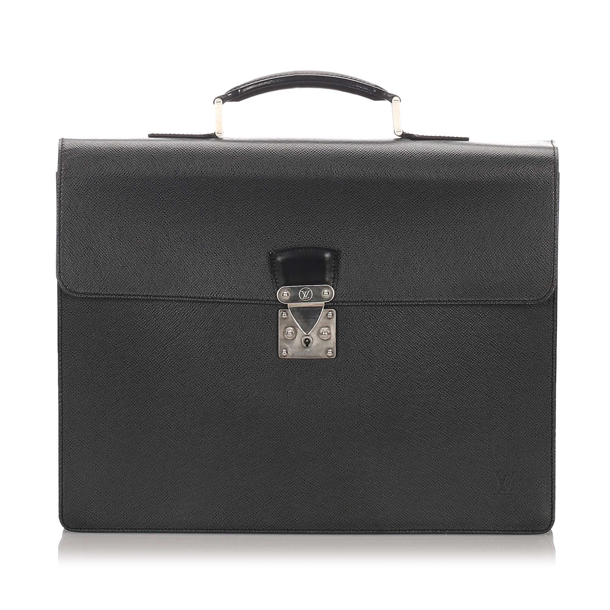 Vintage Louis Vuitton Taiga Serviette Kourad Briefcase Black