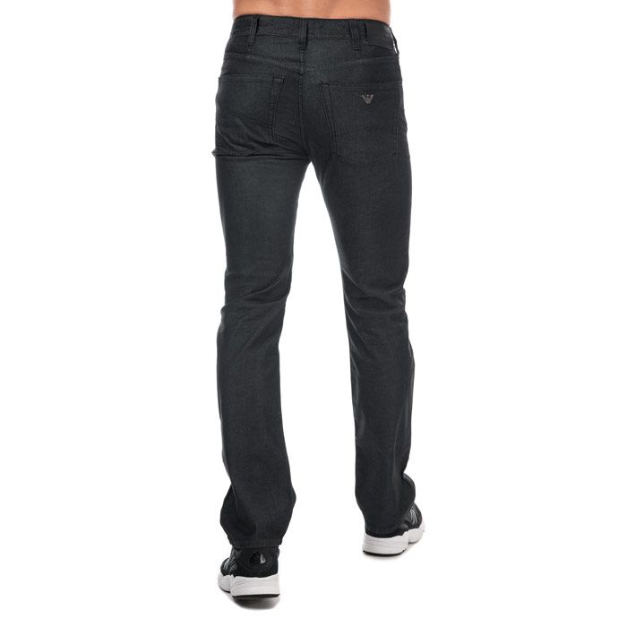 black armani jeans regular fit