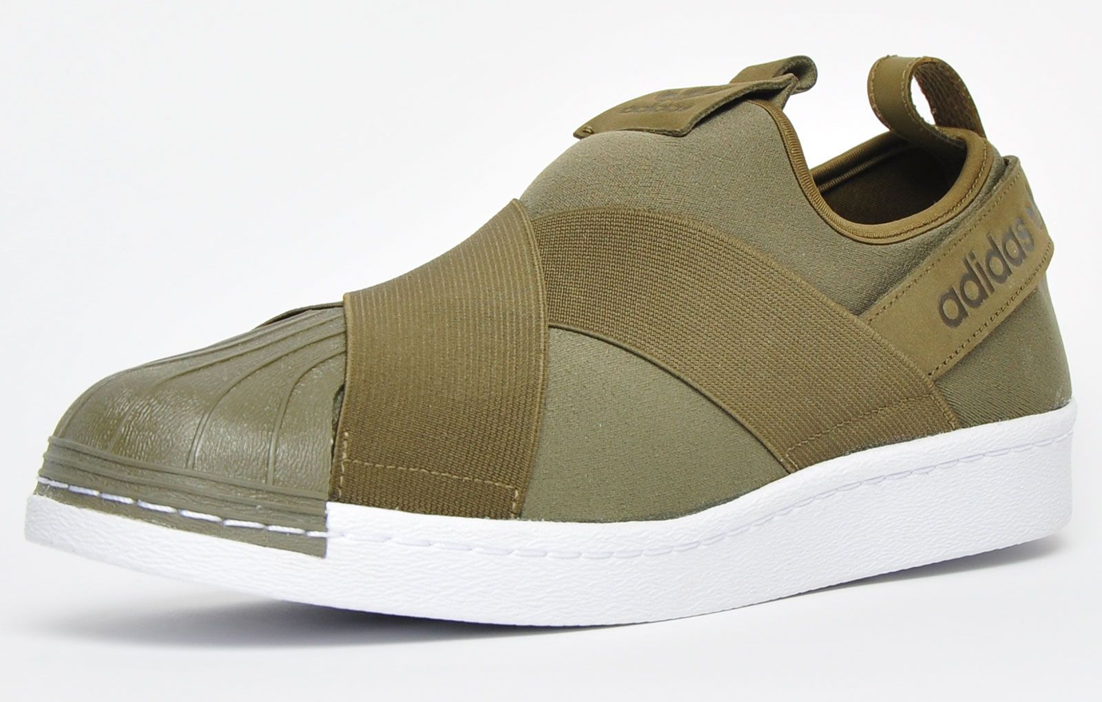 adidas superstar slip on khaki