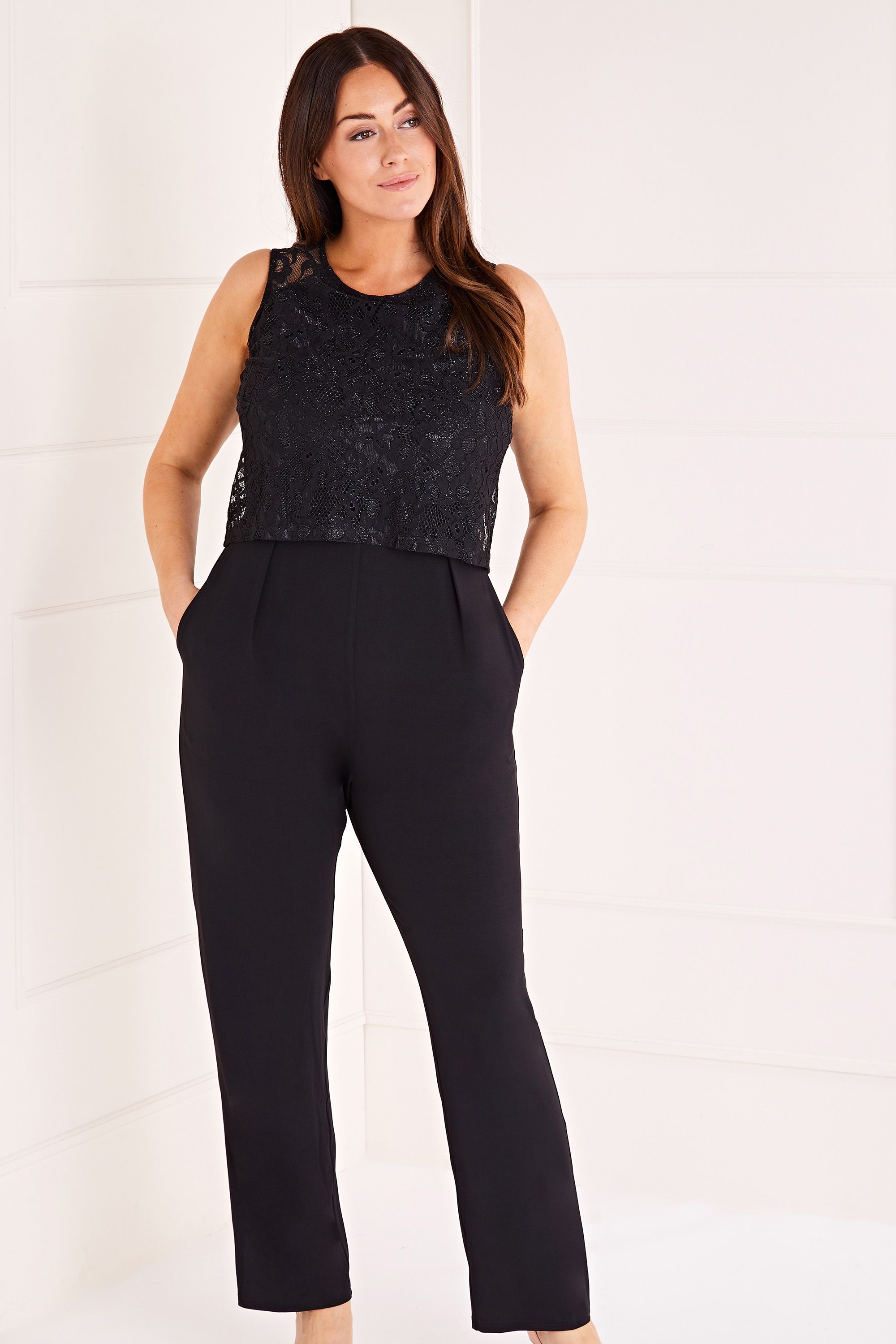 jumpsuit with top overlay