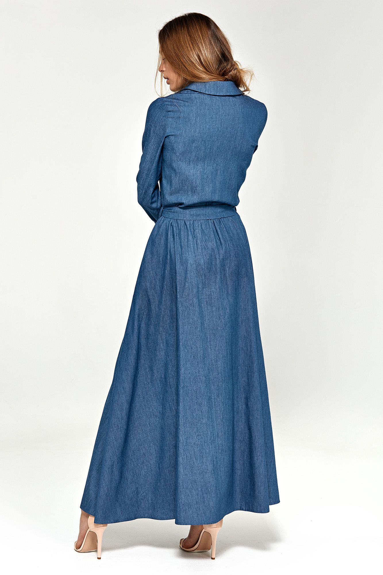 maxi denim dress