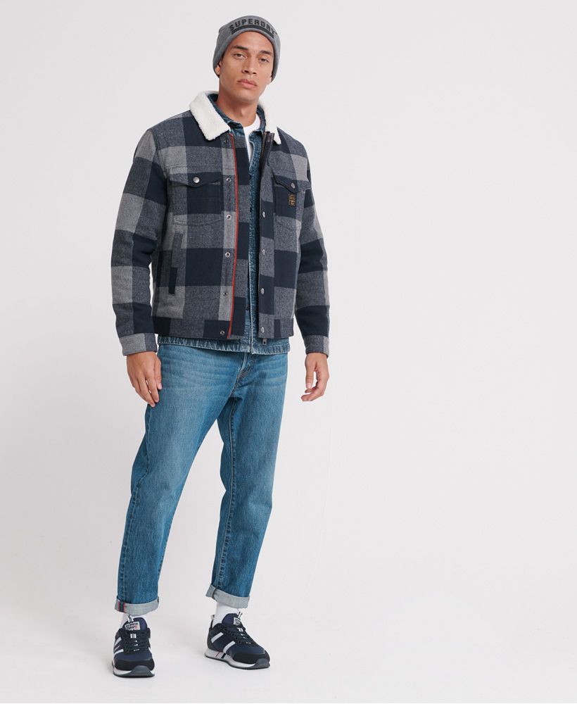 superdry checked jacket