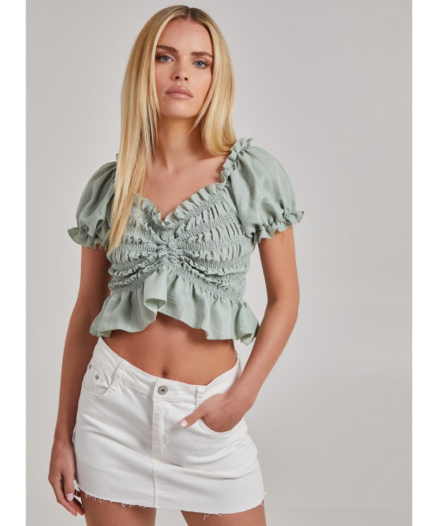 Whether youâ€™re planning your garden-party outfit or wanting to give your off-duty outfit a bold update, get summer ready and stand out with this Ruched Top. 100% PolyesterMade in ChinaWash With Similar ColoursDry FlatIron on ReverseModel wearing size SModel height: 5â€™3â€ / 160cm