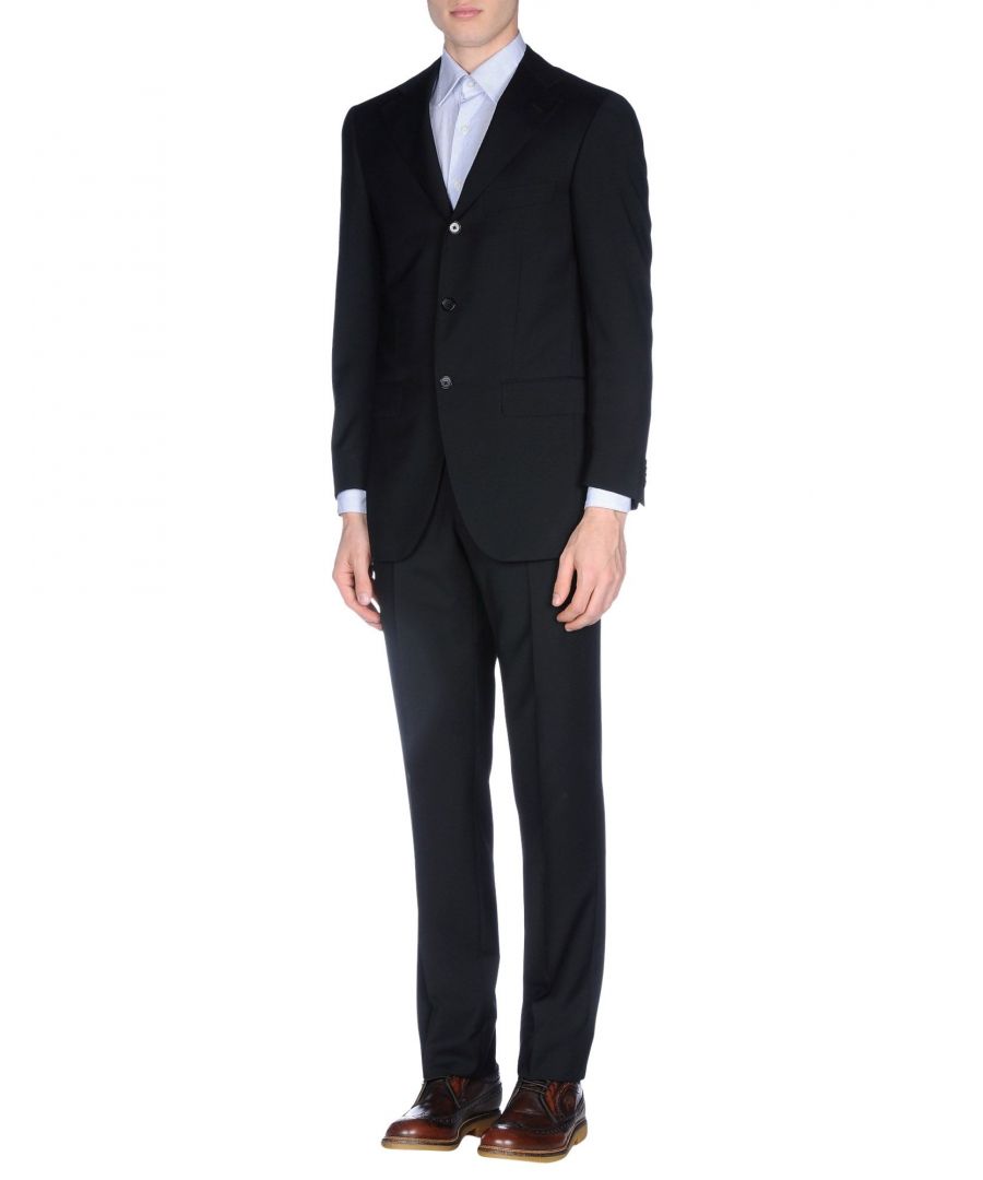 cool wool, no appliqués, solid colour, lapel collar, single-breasted , 3 buttons, single chest pocket, multipockets, pocket with flap, long sleeves, lined interior, two inside pockets, dual back vents, straight leg cut, mid rise, button, zip