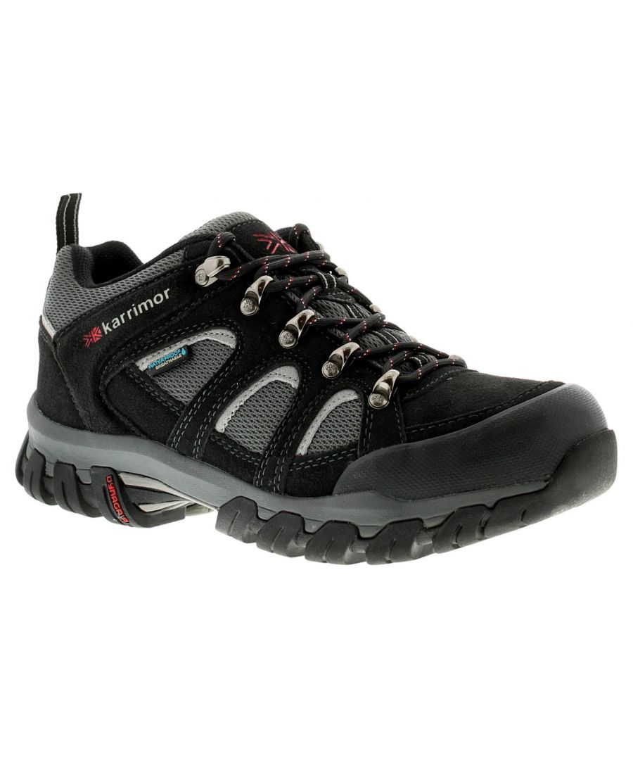 <Ul><Li>Karrimor Bodmin Low 4 Weather Mens Boots In Black/Grey/Red</Li><Li>Karrimor Mens Bodmin Low 4 Weathertite Hikers With Suede And Mesh Upper And A Waterproof/Breathable Membrane Lining.</Li><Li>Fabric Upper</Li><Li>Fabric Lining</Li><Li>Synthetic Sole</Li><Li>Mens Gentelmens Weathertite Waterproof Outdoor Hikers Boots Lace Ups Bodmin 4 Low Karrimor</Li>