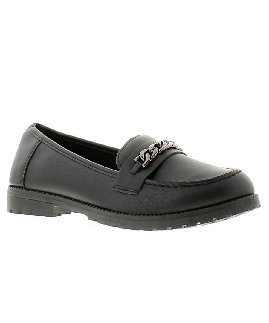 Image for Miss Riot chazzy girls kids school shoes black