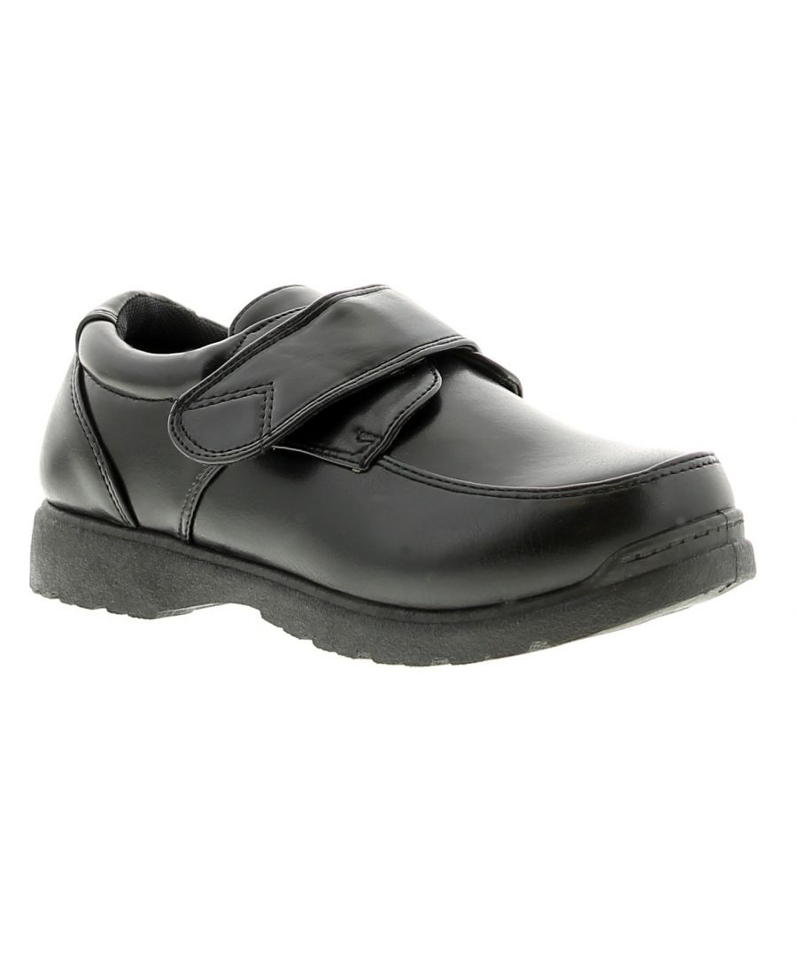 <Ul><Li>Rockstorm Albie Boys Shoes In Black</Li><Li>Younger Boys Synthetic Single Touch Fastening Shoe With Apron Front. Padded Collar. Comfort Textile Sock And Lining. Chunky Durable Outsole.</Li><Li>Manmade Upper</Li><Li>Fabric Lining</Li><Li>Synthetic Sole</Li><Li>Younger Boys Childrens Back To School Patent Velcro Shoes</Li>