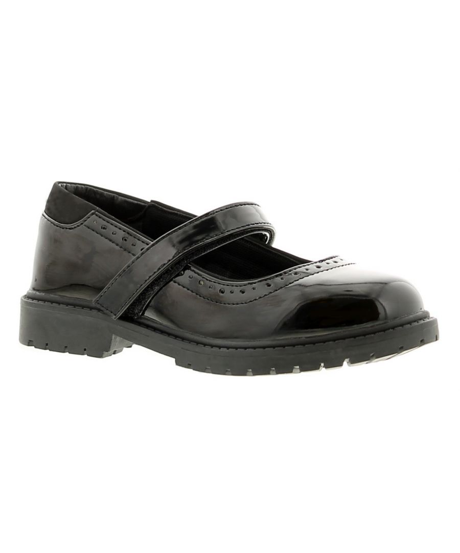 Image for Miss Riot polly girls kids school shoes black