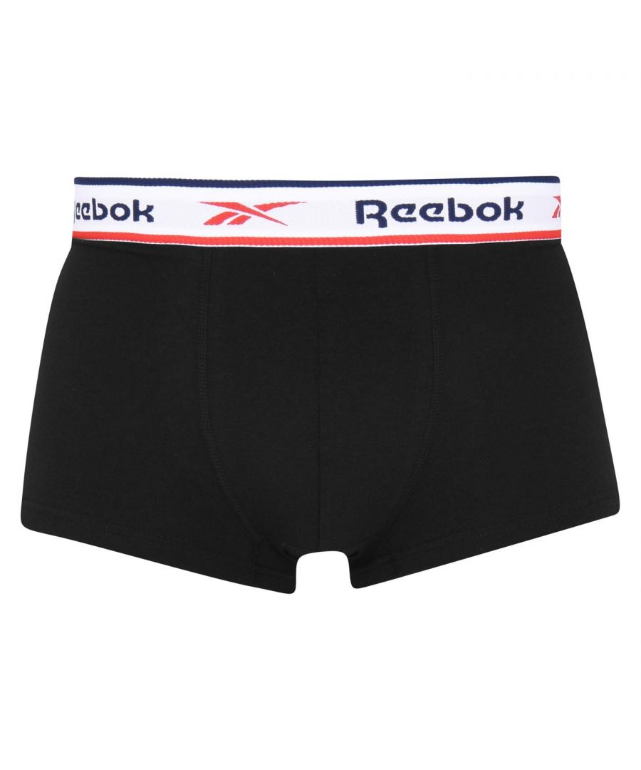 Image for Reebok Mens 3 Pack Cotton Trunks Underwear