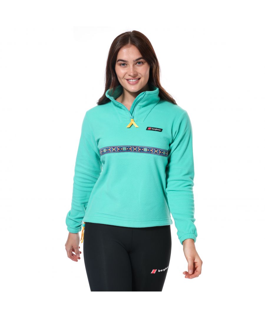 Berghaus Aztec oversized fleece voor dames, turquoise