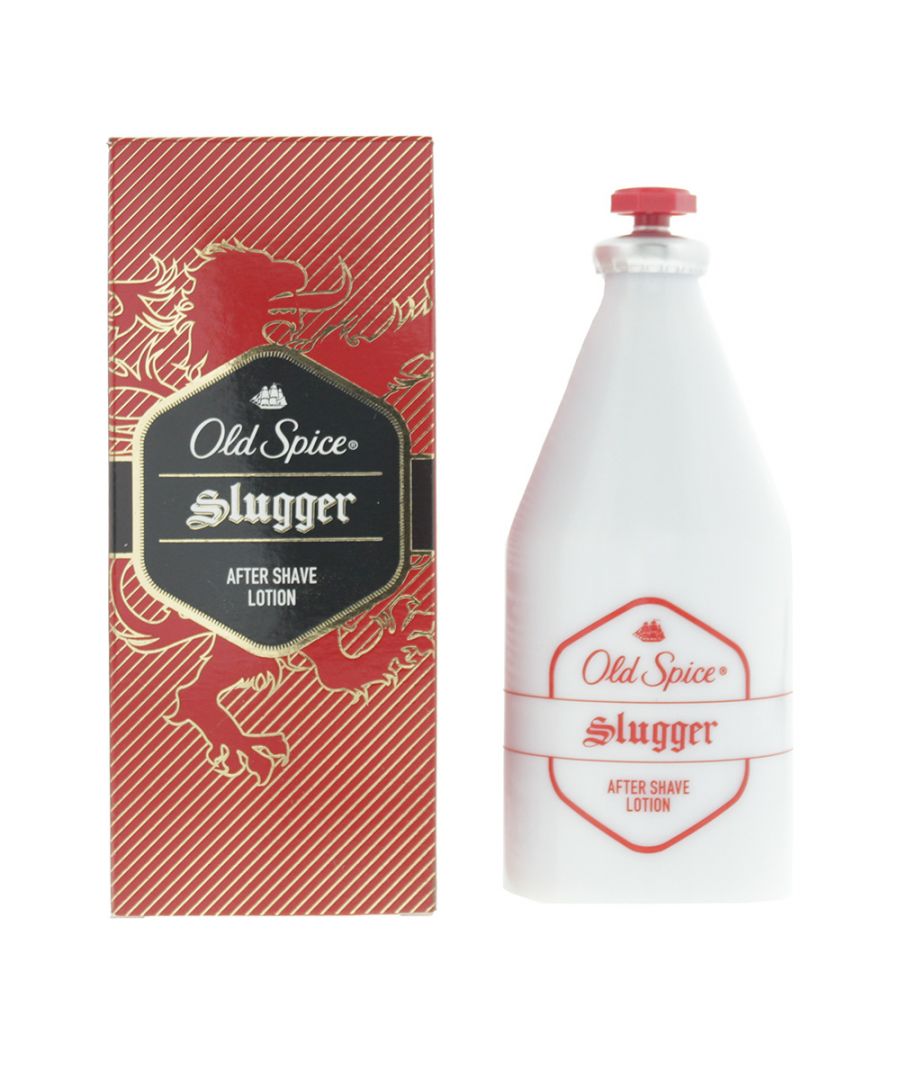 The Old Spice Slugger Aftershave Lotion has antiseptic which helps to heal small cuts and abrasions from shaving. This is an unforgettable,  refreshing, cooling aftershave for Men.