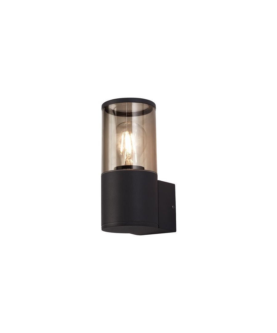 Finish: Anthracite | Shade Finish: Smoked | IP Rating: IP54 | Height (cm): 20 | Width (cm): 9 | Projection (cm): 12.5 | No. of Lights: 1 | Lamp Type: E27 | Switched: Not Switched | Dimmable: Yes - Dimmable Lamps Required | Wattage (max): 20W | Weight (kg): 0.71kg