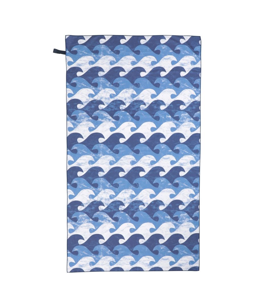 Mountain Warehouse Wave Pattern Microfibre Towel (Dark Blue) - One Size