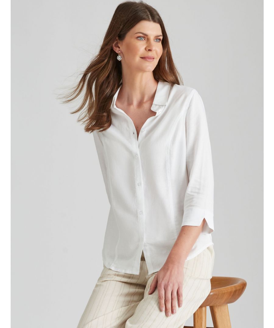 W.Lane Long Sleeve Crossdye Linen ShirtMaterial:  55% Linen / 45% Viscose