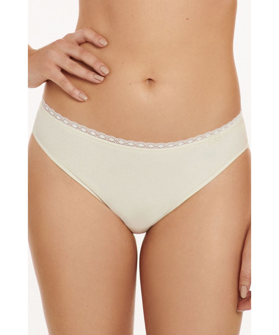 Lisca  Womens 'Ines' Cotton Briefs - Cream - Size 3XL