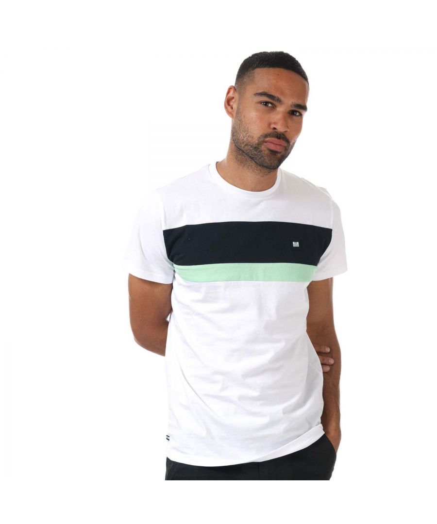 Image for Men's Weekend Offender Crossword Colour Block T-Shirt in White