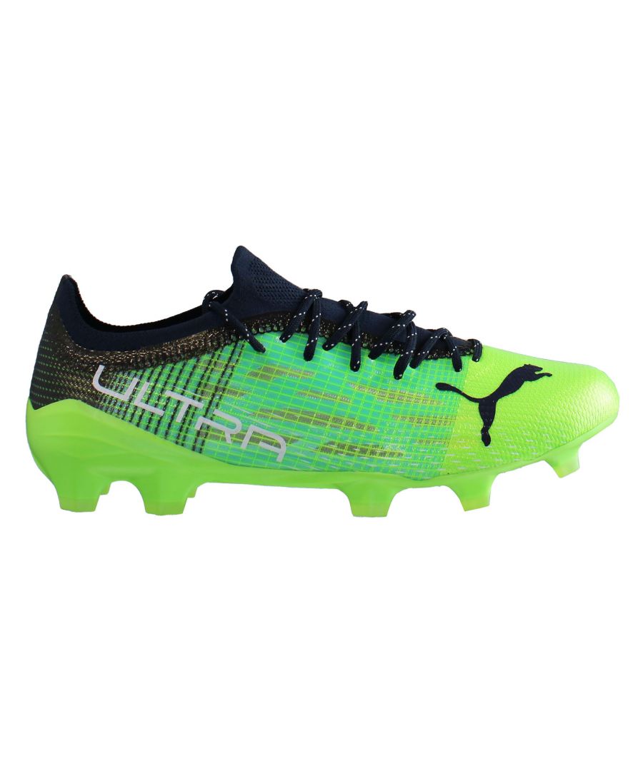 Puma Ultra 1.3 FG/AG Green Mens Football Boots - Size UK 12