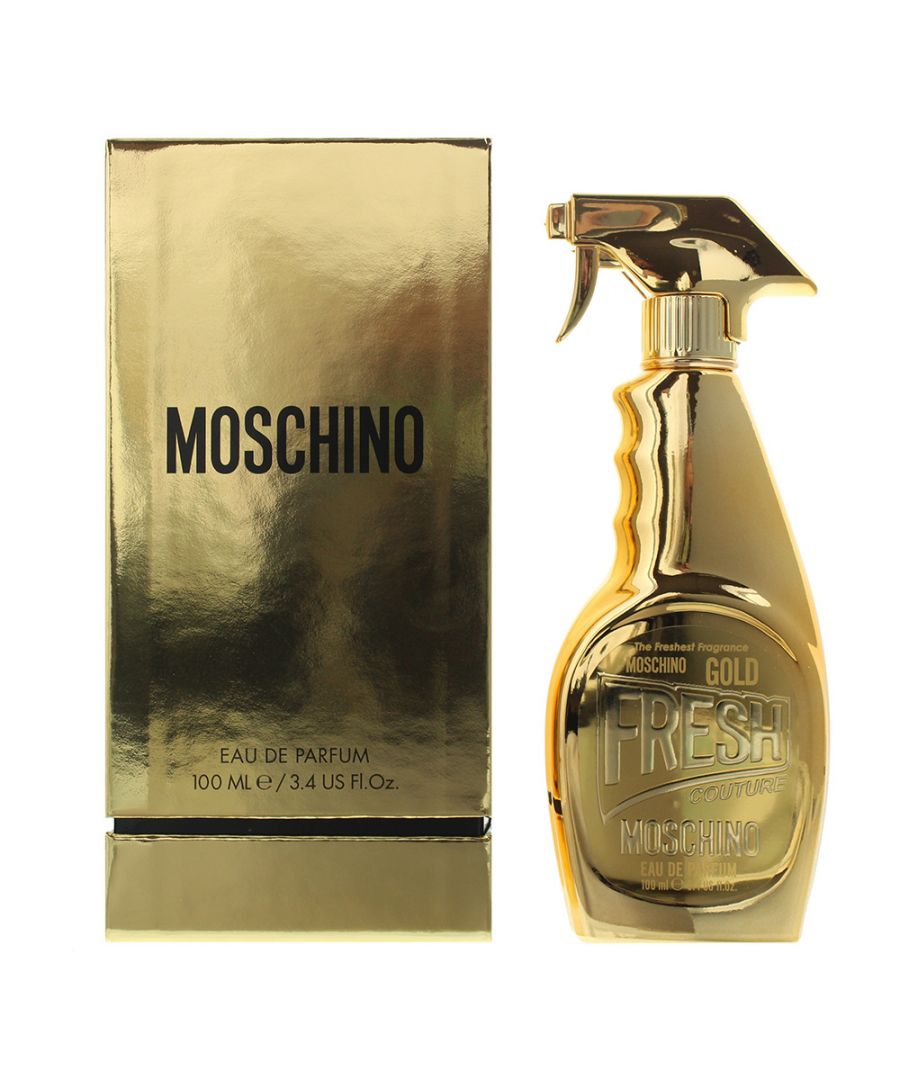 Gold Fresh Couture by Moschino is a floral fruity fragrance for women. Top notes: grapefruit, mandarin orange, pear, white peach, mango and rhubarb leaf. Middle notes: jasmine, lily-of-the-valley and orchid. Base notes: patchouli, akigalawood, sandalwood, vanilla and musk. Gold Fresh Couture was launched in 2017.