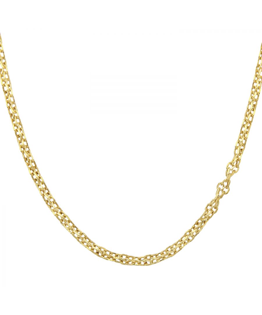 # 9K (375) Yellow Gold: 3.7gr; # Dimension: 46cm x 0.32cm