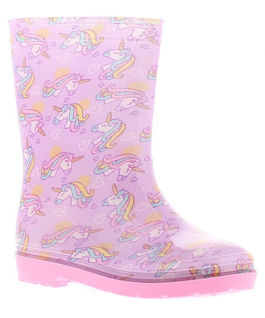 Image for Princess Stardust ps fantasy girls kids wellies wellington boots pink
