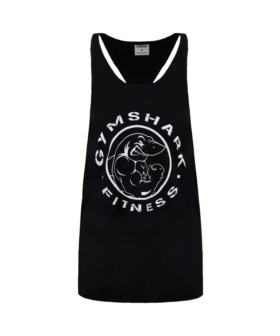 Gymshark Legacy Stringer Mens Black Tank Top Cotton - Size Small