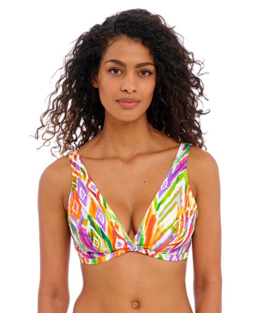 Freya Womens 202911 Tusan Beach Non-Wired Triangle Bikini Top - Multicolour Elastane - Size X-Large