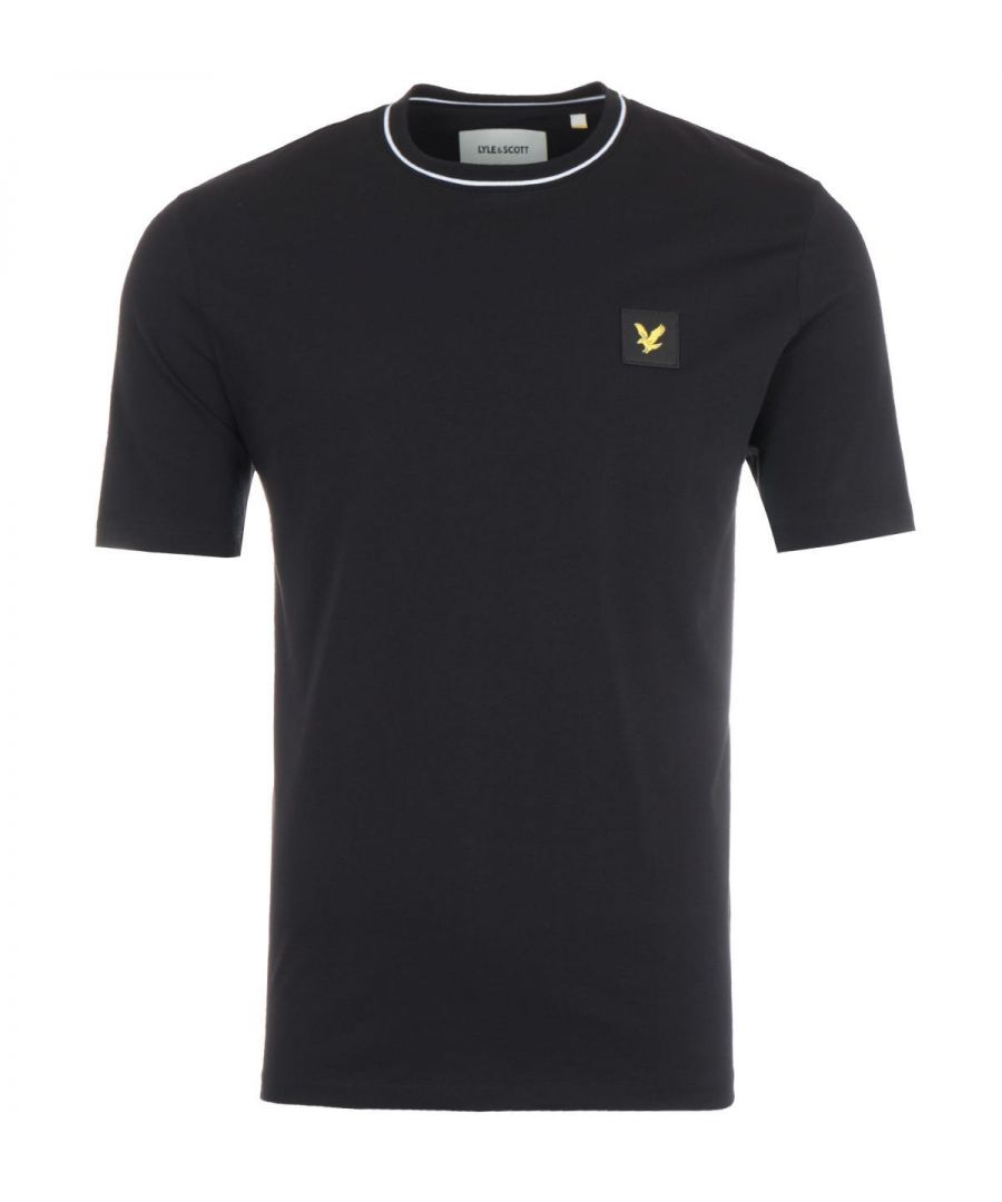 Lyle & Scott present this minimal designed Tipped T-shirt with a fresh look, the perfect piece to refresh your wardrobe essentials. Crafted from pure heavyweight cotton jersey cut to a relaxed fit. Featuring a ribbed crew neck with tipped detailing and short sleeves. Finished with the iconic Lyle & Scott golden eagle logo patch embroidered at the chest. Relaxed Fit, Pure Heavyweight Cotton Jersey, Ribbed Crew Neck, Tipped Detailing, Short Sleeves, Lyle & Scott Branding. Style & Fit:Relaxed Fit, Fits True to Size. Composition & Care:100% Cotton, Machine Wash.