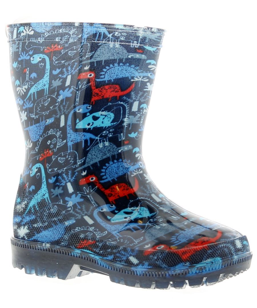 <Ul><Li>Dinosaur Hunters Rawr Boys Boots In Blue</Li><Li>Younger Boys Pvc Wellington Boot With Dinosaur Print. Lights To The Outsole.</Li><Li>Manmade Upper</Li><Li>Manmade Lining</Li><Li>Synthetic Sole</Li><Li>Children Child Wellies Wellington Boots Boot Waterproof Fashionable Pvc Pattern Dinosaur</Li>