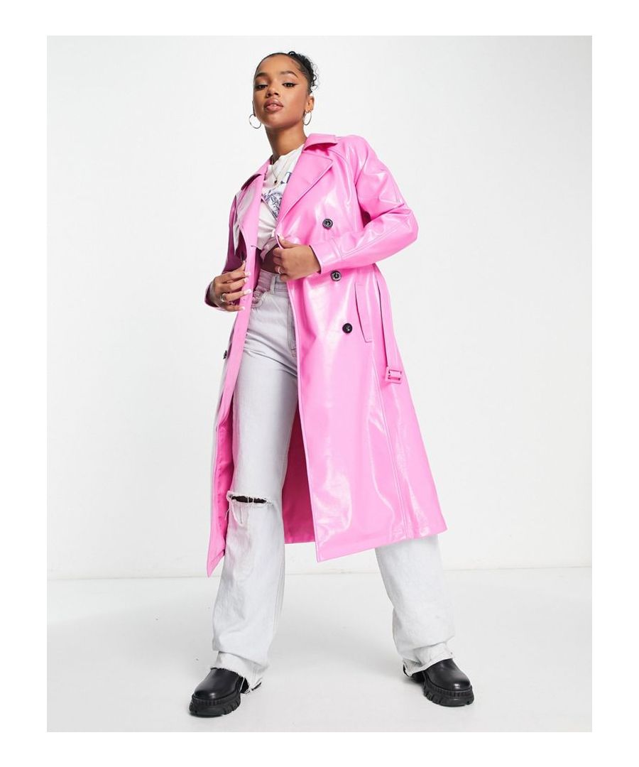 Coats & Jackets by Miss Selfridge Stand out, stay warm Notch collar Button placket Side pockets Belted waist Regular fit Sold By: Asos