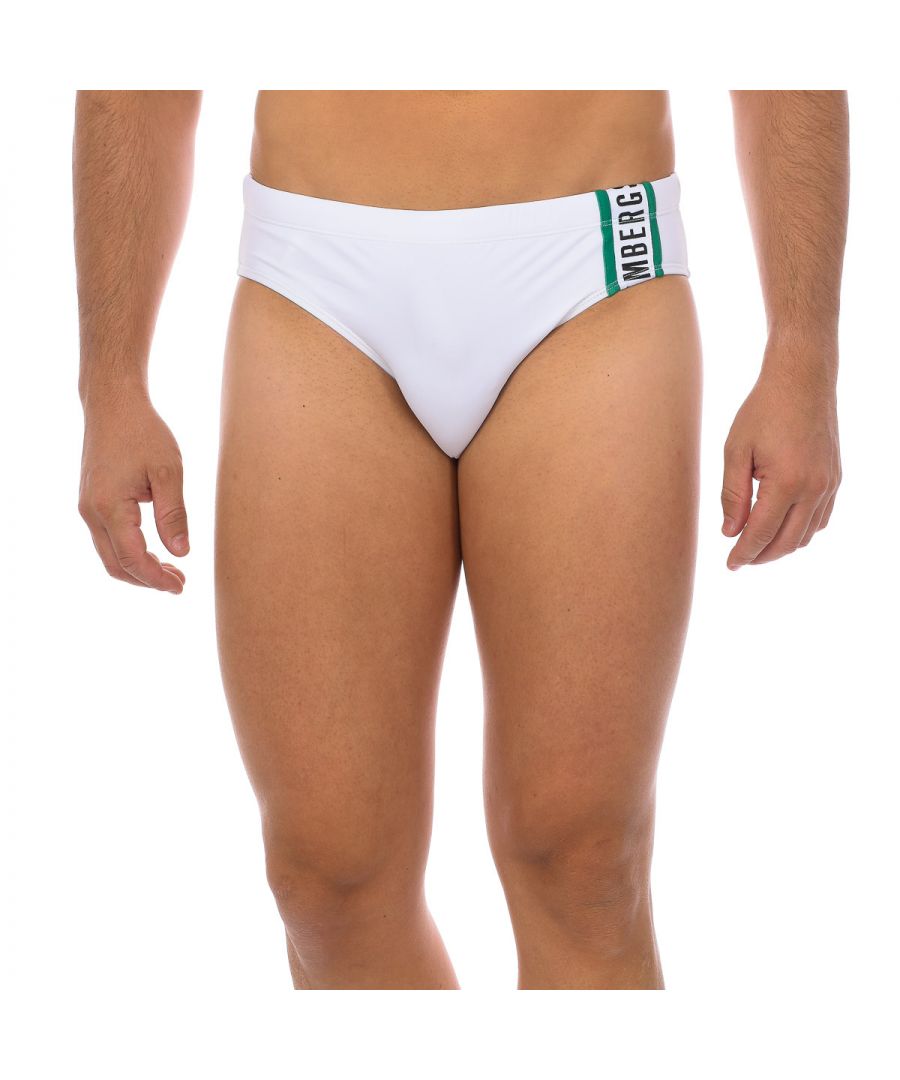 Bikkembergs Mens Speedo swimsuit BKK2MSP03 - White - Size Medium