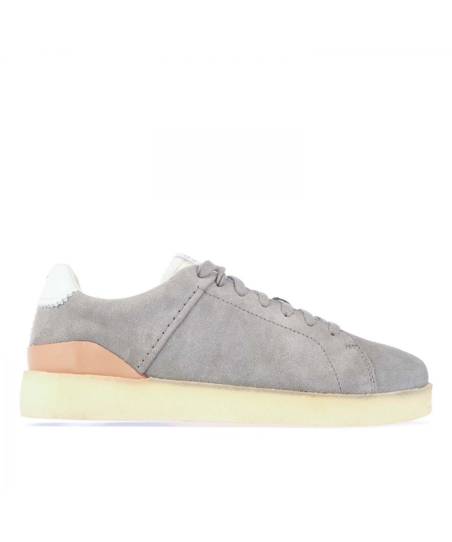 Womens Clarks Originals Tormatch Trainers in grey.- Leather and suede upper.- Lace fastening.- Leather panelling.- Woven logo patch.- Printed heel script.- Soft suede lining.- Crepe rubber outsole.- Leather upper  Textile lining.- Ref: 26162048