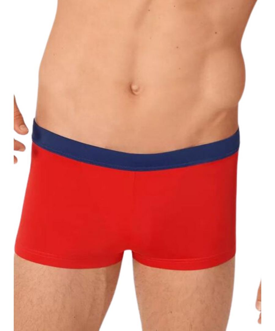 Sloggi Mens Shore Hipster Board Shorts Bright Red Polyamide - Size Medium