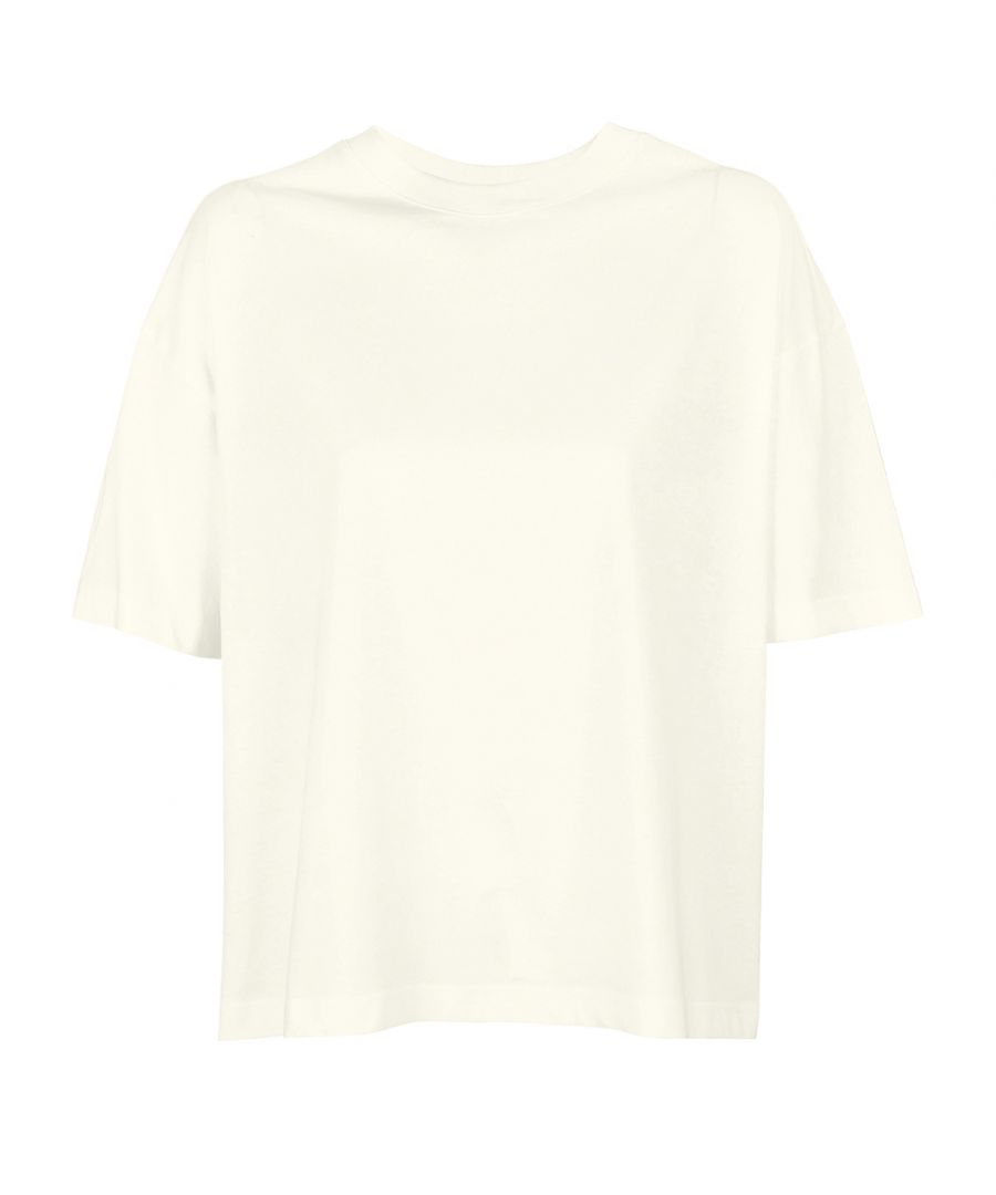 SOLS Womens/Ladies Boxy Organic Oversized T-Shirt (Off White) - Size X-Large