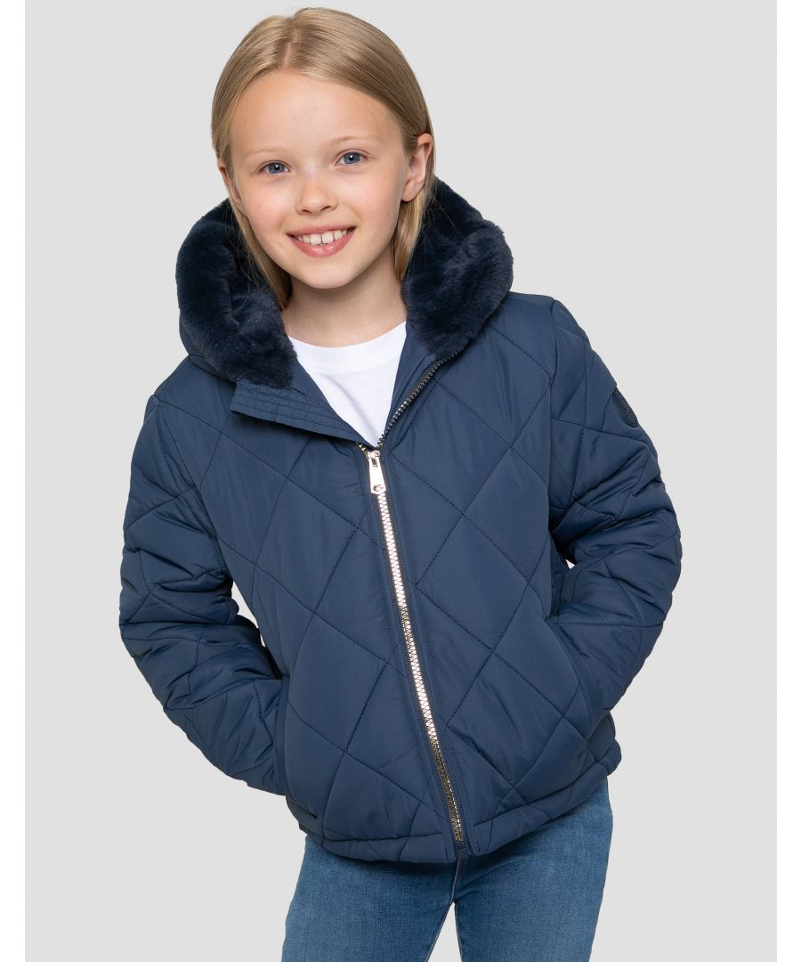 Image for 'Diamond' Hooded Quilted Jacket