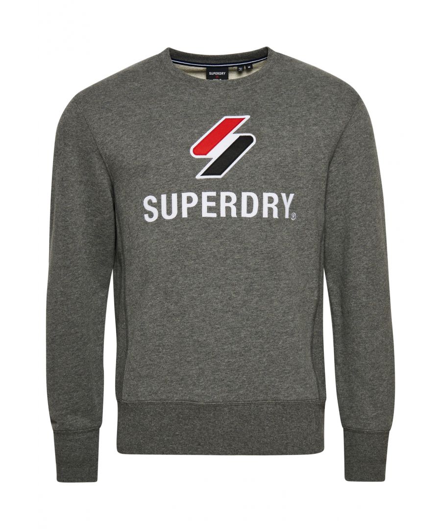 Image for SUPERDRY Stacked Applique Logo Crew Sweatshirt