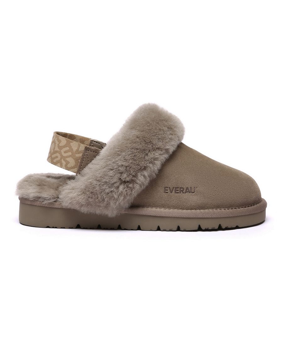 EverAU Australia Womens EVER AU Women Pelican Removable Strap Slingback Slippers - Brown Suede - Size UK 6 - Secret Sales
