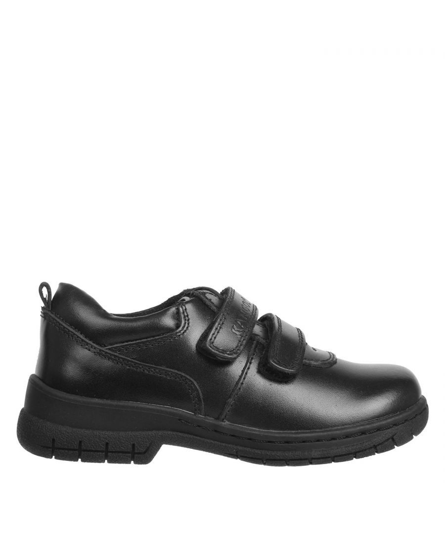 <strong> Kangol Churston V Shoe Childs</strong><br><br> \nThese Kangol Shoes for Children are perfect for school or an everyday look with their classic and simple design. The hook and loop fastening, padded ankle collar, cushioned insole and thick sole offer a secure and comfortable fit.\n\n<br><br>> Kids Shoes\n<br>> Padded Ankle Collar\n<br>> Cushioned Insole\n<br>> Hook and Loop Fastening\n<br>> Upper: Leather\n<br>> Sole: Synthetic \n<br>> Lining: Textile