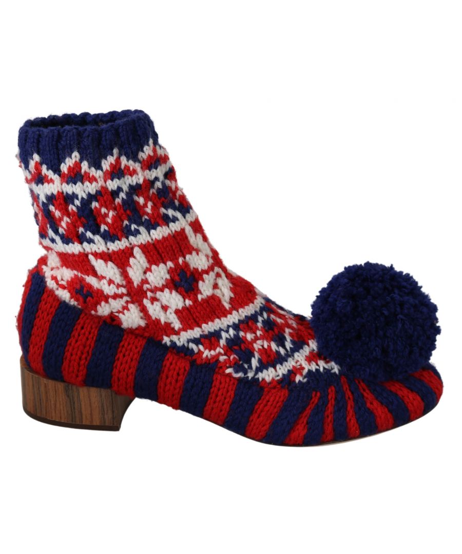 Image for Dolce & Gabbana Multicolor Knitted Booties Boots Shoes